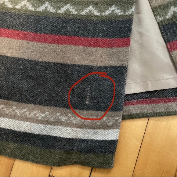 Vintage southwest patterned wool blend pencil skirt - Picture 6 of 9